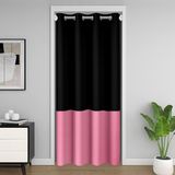 Siyah ve Pembe %30 -% 50 Oda Karartma Perdesi 150x203cm Erkek Kız Çocuk Kapı Perdesi Kapı Perdesi Çocuklar İçin Gizlilik için Geometrik Oda Bölücü Perde Örtüsü Modern Stil Pencere Uygulamaları