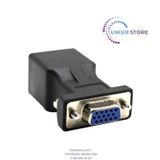 Siyah Vga Genişletici Adaptörü Cat5 / Cat6 / Rj45 Kablosu
