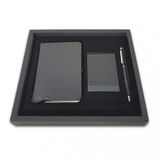 Siyah Vıp Hediyelik Set - 9x14 Not Defteri - Touch Pen Tükenmez Kalem - Kartvizitlik Hk2061