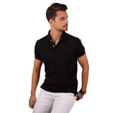 Siyah Yaka Desenli Hediye Kutulu Erkek Polo Yaka Tişört M