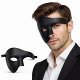 Siyah Yarım Erkek Maske – Phantom Parti Balo Maskesi P245178s8993