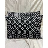 Siyah Zincir 2 Adet Fermuarlı Yastık Kılıfı | 50X70 cm | %90 Pamuk - 50 x 70