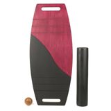 Siyah/Kırmızı Denge Tahtası Balance Roller Board Çift Fonksiyonlu Sörf Eğitim Tahtası Kaykay Eğitim Tahtası 73 x 31 CM – RB05