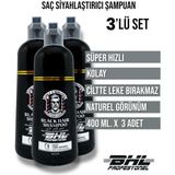 Siyahlaştırıcı Şampuan Soft ve Doğal Siyahlar Için Üçlü Set / Saç Sakal 400ML. x 3 Adet (1200 Ml.)