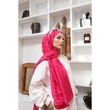 Siyane Kadın Queen Jakar Şal - Fuşya