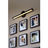 Siyempi Yapışkanlı 9V Pilli LED Siyah Gün Işığı Duvar Aplik Tablo Ayna Üstü Dekoratif Aydınlatma