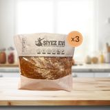 Siyez Evi 2.7 kg Artizan Tam Buğday Ekşi Mayalı 3 Ekmek 3X900gr ( Tam Buğday) - 2,7 kg