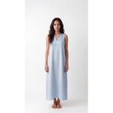 Siyukata Grace Dress Premium Keten Dokulu Maxi Elbise