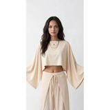 Siyukata Yarasa Kol Premium Bohem Bluz