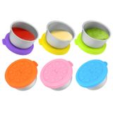 Sızdırmaz Gıda Sınıfı Silikon Kapaklı Paslanmaz Çelik Baharat Kapları, Porsiyon Bento Kutusu ve Mini Sos Kabı Atıştırmalık, Tatlı, Sufle, Salata Sosu için Gidecek Çocuk Öğle Yemeği Kabı (MIX, 6'lı
