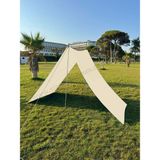 Size Ne Lazım Pratik Kamp Gölgeliği ve Plaj Şemsiyesi 1.5m x 5m Su Itici Oxfort Kumaş (Krem Renk) - Krem Rengi