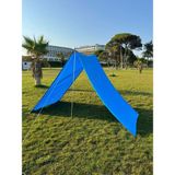 Size Ne Lazım Pratik Kamp Gölgeliği ve Plaj Şemsiyesi 1.5m x 5m Su Itici Oxfort Kumaş (Mavi Renk)