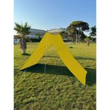 Size Ne Lazım Pratik Kamp Gölgeliği ve Plaj Şemsiyesi 1.5m x 5m Su Itici Oxfort Kumaş (Sarı Renk)