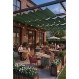 Size Ne Lazım Teleskopik Açılıp Kapanabilir Dalgalı Oxford Su Itici Kumaş Yeşil Gölgelik Tente Sistemi Veranda Pergola Güneşliği 2.5m x 20M
