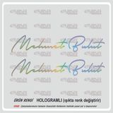 Size Özel Isim Imzası Hologram 2 Adet Ad Soyad Imza ETIKET-20X4 cm Siyah - Mesaj Atıınız- - belirtilmemiş - Beyaz