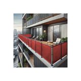 sizenelazım 50cm x 2m Kahverengi PVC Su Geçirmez Balkon Demiri Korkuluk Çit Branda, PVCBALKONB001724m