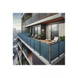 Sizenelazım 60Cm X 2.5M Antrasit Pvc Su Geçirmez Balkon Demiri Korkuluk Çit Branda