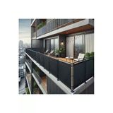 Sizenelazım 60Cm X 2.5M Siyah Pvc Su Geçirmez Balkon Demiri Korkuluk Çit Branda
