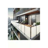 Sizenelazım 60Cm X 5M Beyaz Pvc Su Geçirmez Balkon Demiri Korkuluk Çit Branda