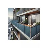 Sizenelazım 80Cm X 3.5M Antrasit Pvc Su Geçirmez Balkon Demiri Korkuluk Çit Branda