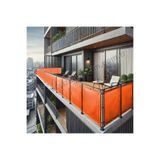 sizenelazım 80cm x 4m Turuncu PVC Su Geçirmez Balkon Demiri Korkuluk Çit Branda, PVCBALKONB002868m