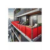 Sizenelazım 90Cm X 1.5M Kırmızı Pvc Su Geçirmez Balkon Demiri Korkuluk Çit Branda