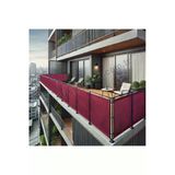Sizenelazım 90Cm X 2M Bordo Pvc Su Geçirmez Balkon Demiri Korkuluk Çit Branda