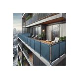sizenelazım 90cm x 4.5m Antrasit PVC Su Geçirmez Balkon Demiri Korkuluk Çit Branda, PVCBALKONB001089m