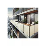 Sizenelazım 90Cm X 4.5M Krem Pvc Su Geçirmez Balkon Demiri Korkuluk Çit Branda