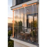sizenelazım Şeffaf Su Geçirmez Balkon Perdesi 0.40 mm PVC – Kornişli Şeffaf Branda – Kamelya, Teras ve Kış Bahçesi Kornişli