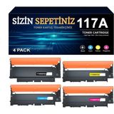 Sizinsepetiniz Color Laser 150A / Mfp 179 Yazıcılar Için Hp 117A 4 Renk Muadil Toner