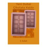 sizinsepetiniz Dubai Çikolatası Kalıbı Silikon Çikolata Kalıbı 2 li