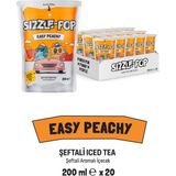 SIZZLE-POP Easy Peachy Şeftali Aromalı Soğuk Çay 200 ml x 20 Adet Koruyucu ve Renklendirici İçermez