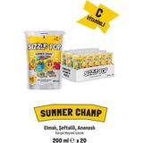 Sızzle-Pop Summer Champ Şeftali Elma Ananas Meyve Suyu 200 ml x 20 Adet - 202 ml