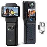 SJCAM C400 Pocket 4K UHD 3'ü 1 Arada Titreşim Engelleme Çift Ekranlı Vlog Aksiyon Kamerası