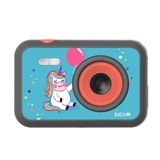 SJCam Funcam Kids Siyah Unicorn Desen Aksiyon Kamerası