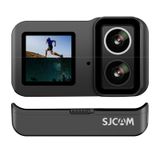 SJCAM SJ20 Dual Lens Star Night Vision 20MP 5G WiFi 4K UHD f1.3 Süper Geniş Diyafram Gece Görüşü 135° Geniş Açı Çift Ekranlı Kılıfsız 5M Dalış 6-Eksenli Jiroskop Çift Batarya Aksiyon Kamerası Siyah