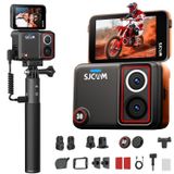 SJCAM SJ30 8K Starlight Çift Objektifli Aksiyon Kamerası - 48M, Flip Dokunmatik Ekran, Gece Görüşü, 6 Eksenli Sabitleme, 95 ft Su Geçirmez, Ses Kontrolü, 2000 + 4200mAh Piller, Vlog ve Seyahat için