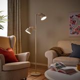 SJÖMAKT bej-dişbudak 156 cm yer ve okuma lambası bej-dişbudak #959595
