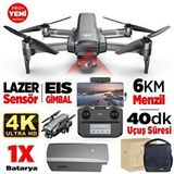 Sjrc F22 S2 Pro+ 4k Kameralı Drone Seti - 6km Menzil+çarpışma Sensörü+40 Dakika Uçuş Süresi+çanta+eis Gimbal