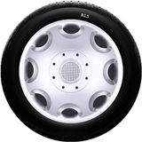 Sjs Sks Alfa Romeo Jant Kapağı 15 Inç Kırılmaz 1 Takım 4 Adet NO:300