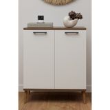Skandi homeworks Vittoria 2 kapaklı Ayakkabılık Çok Amaçlı Dolap 3 Raflı
