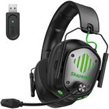Skapendy VK81 kablosuz oyun kulaklığı, PS5, PS4, PC için, RGB aydınlatma, mikrofonlu oyun kulaklığı, 2,4 GHz düşük gecikme ve Bluetooth kulaklık, anahtar, mobil, katlanabilir, 50 saat pil ömrü