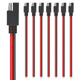 SKARORING 8'li Paket 12AWG 1 Ayak 2-Pin SAE Hızlı Bağlantı Uzatma Kablosu, SAE Hızlı Bağlantı Bağlantı Kesme Güç Fişi, Güneş Panelleri, Motosiklet, Araç, Traktör Aküsü için Tek Fişli Güç Kablosu