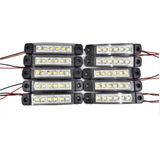 SKAUTO 10 Adet LED Parmak Lamba 6 Ledli Beyaz Kamyon Dorse Yan Lamba 12V 24V