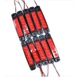 SKAUTO 10 Adet LED Parmak Lamba 6 Ledli Kırmızı Kamyon Dorse Yan Arka Lamba 12V 24V
