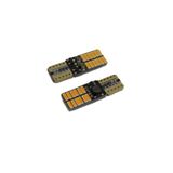 SKAUTO 12V T10 Dipsiz W5w Turuncu Renk 24 Ledli Amber Led Park Plaka Ampulü (2 ADET)