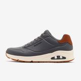 Skechers 183007 CHAR Uno - Tailored Air Gri Erkek Spor Ayakkabı