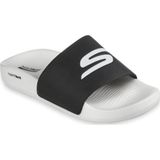 Skechers 246020 Hyper Slide Beyaz Siyah Erkek Terlik