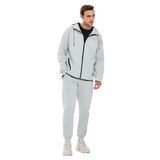 Skechers 2XI-Lock M Full Zip Hoodie Sweatshirt Erkek Gri Fermuarlı Eşofman Üstü